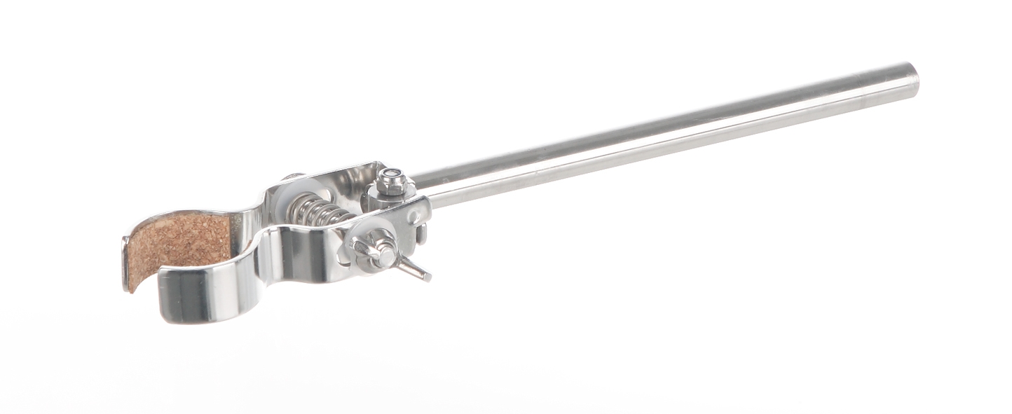 RVS statiefklem met statiefstang 120mm