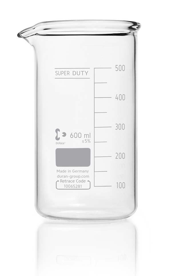 Beaker Instrument DURAN® super duty beaker, high form, wi - Bekerglazen - VOS instrumente