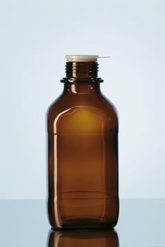 Vierkante fles 100 ml amber GL 32 zonder