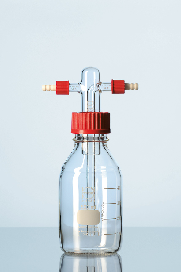 Gaswasfles 500 ml Schott Duran zonder