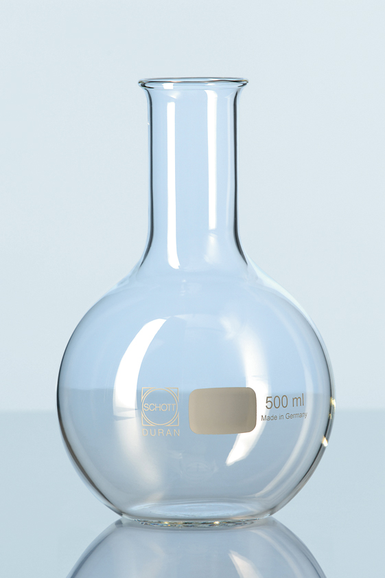 Platbodemkolf 100ml nauwmonds