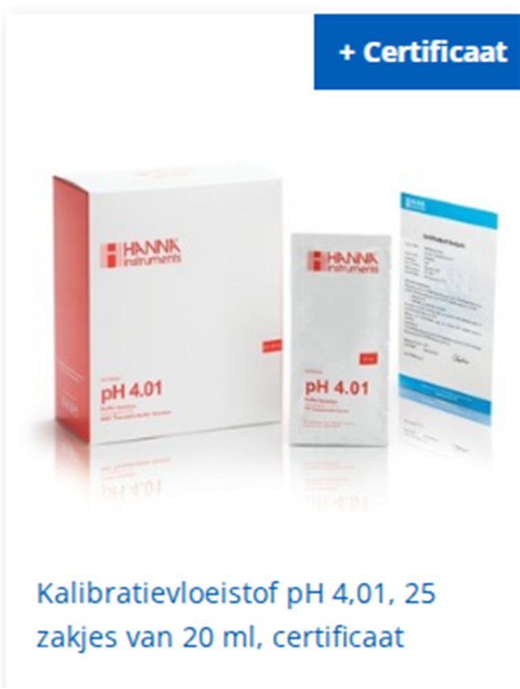 kalibratievloeistof pH 4,01 - 25 zakjes