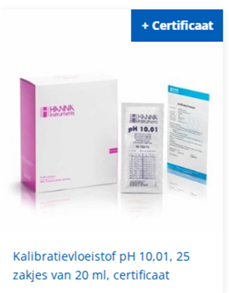 kalibratievloeistof pH 10,01 - 25 zakjes