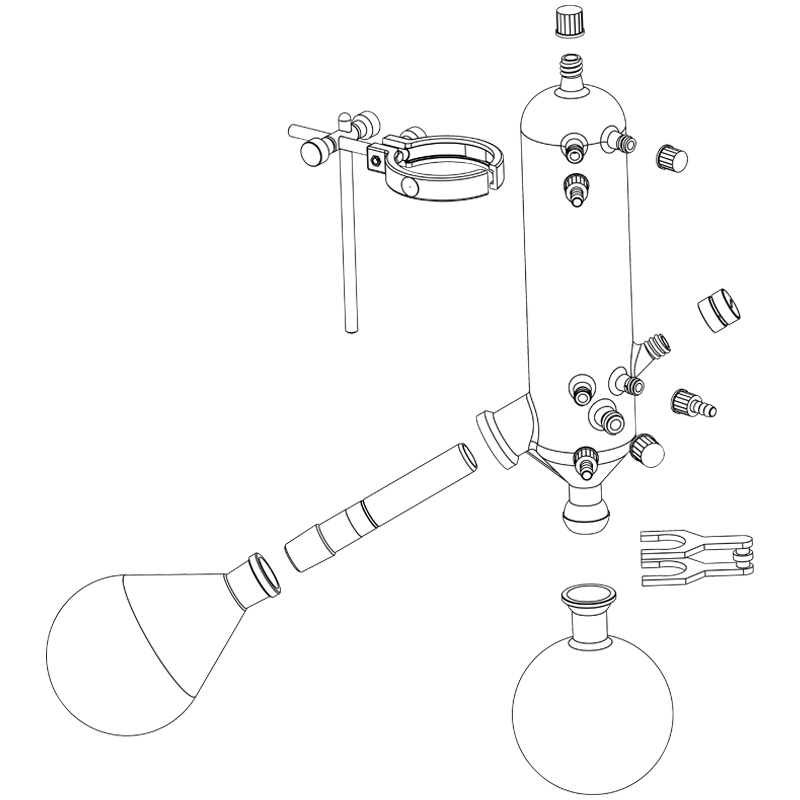 Rotatieverdamper glas set G3
