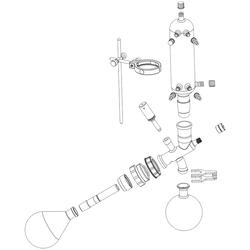 Rotatieverdamper glas set G6