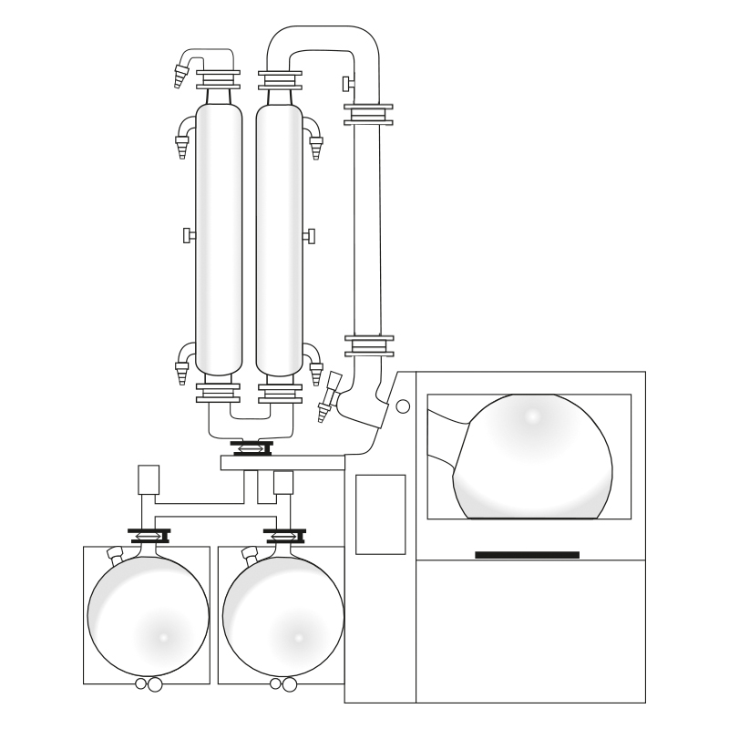 Rotatieverdamper industrieel glasset A1C