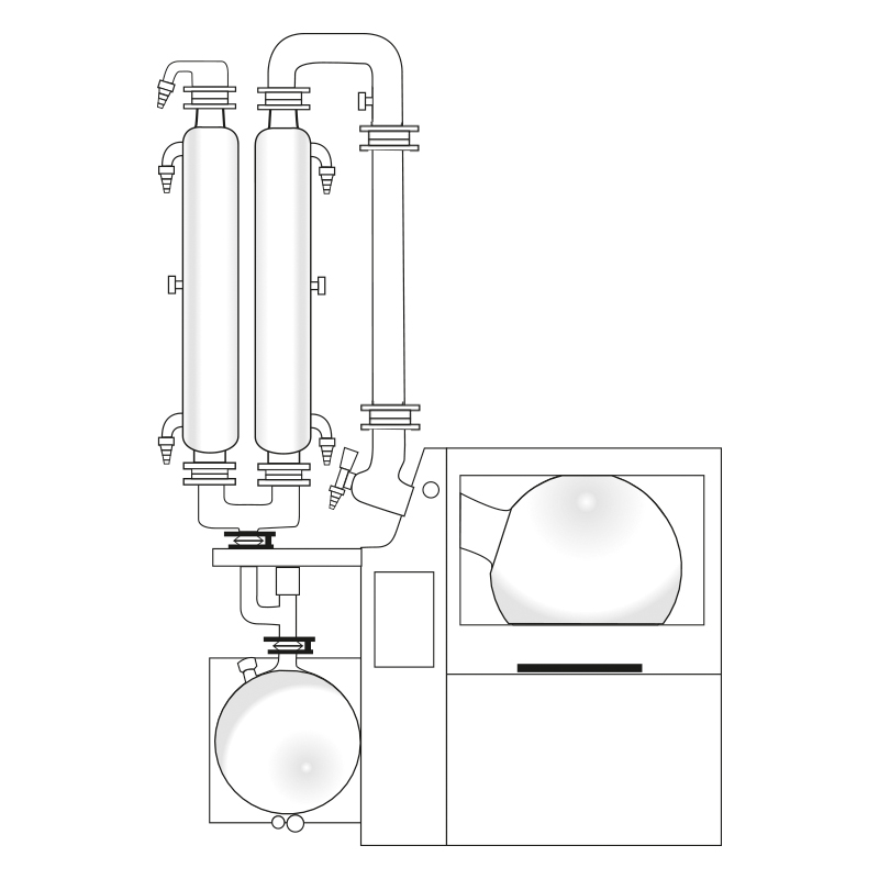 Rotatieverdamper industrieel glasset A1