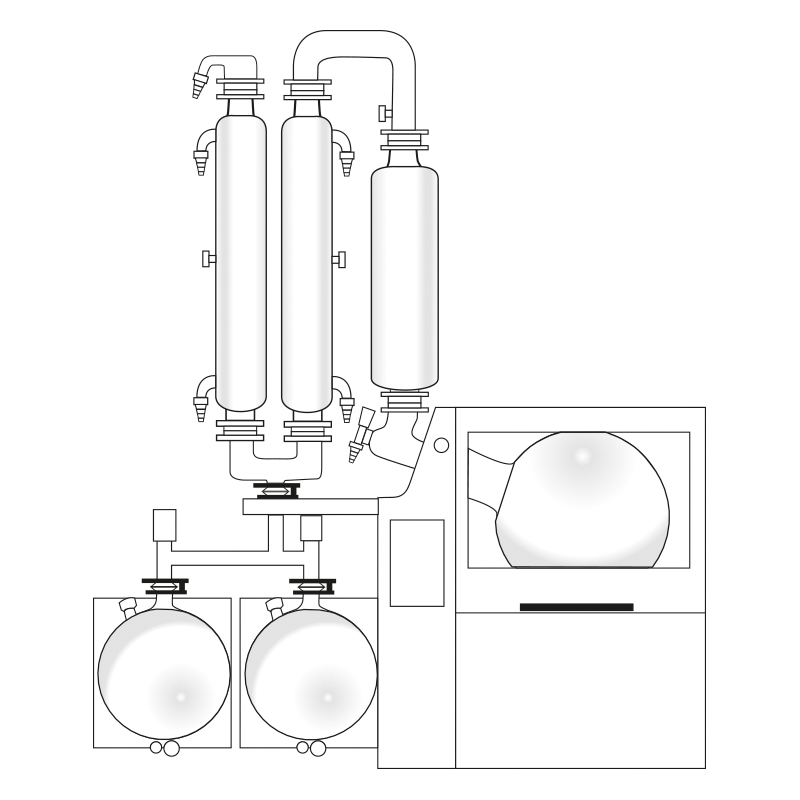 Hei-VAP Industrial - glassware set A2C