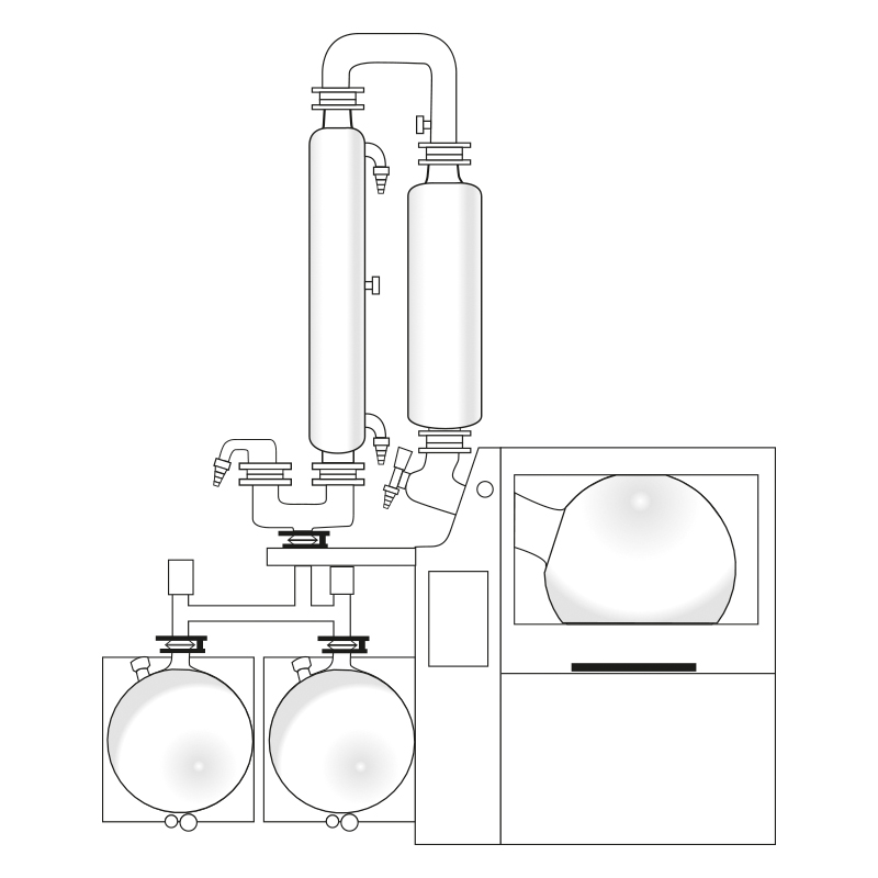 Rotatieverdamper industrieel glasset AC