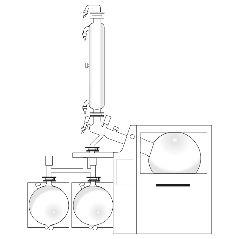 Rotatieverdamper industrieel glasset RC