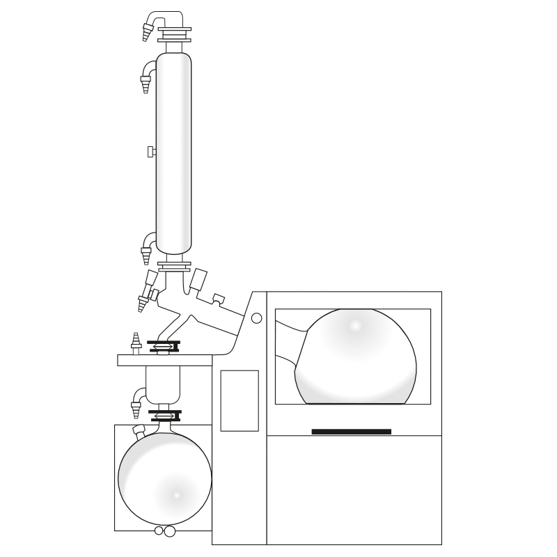 Rotatieverdamper industrieel glasset R