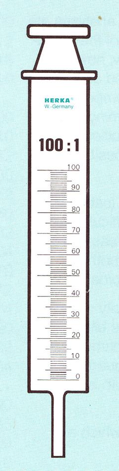 Gasmeetspuit 25 Ml zonder Kraan