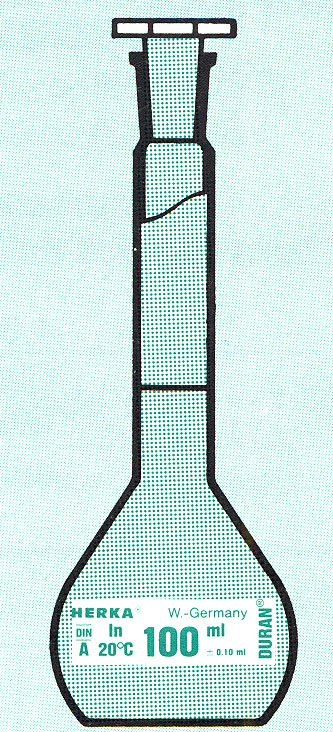 Maatkolven DURAN bruin glas fabr Herka