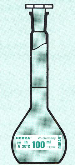 Maatkolf 10 ml NS 10 bruinglas met stop