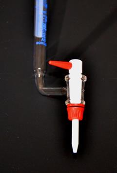 Buret 50 ml zijd. teflon kraan Schellb.