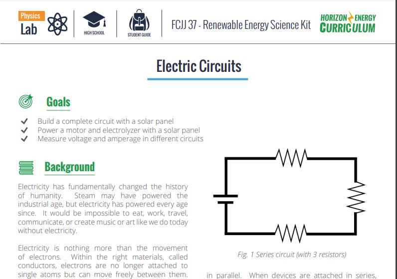 RENEWABLE ENERGY EDUCATION SET 2.0 FCJJ-