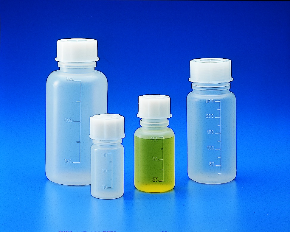 Fles 50 ml PP wijdmonds met dop