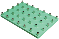 Locktronics-basisbord met 7 x 5 connecto