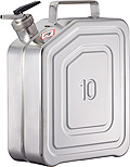 Veiligheidskan 10 liter RVS met dop