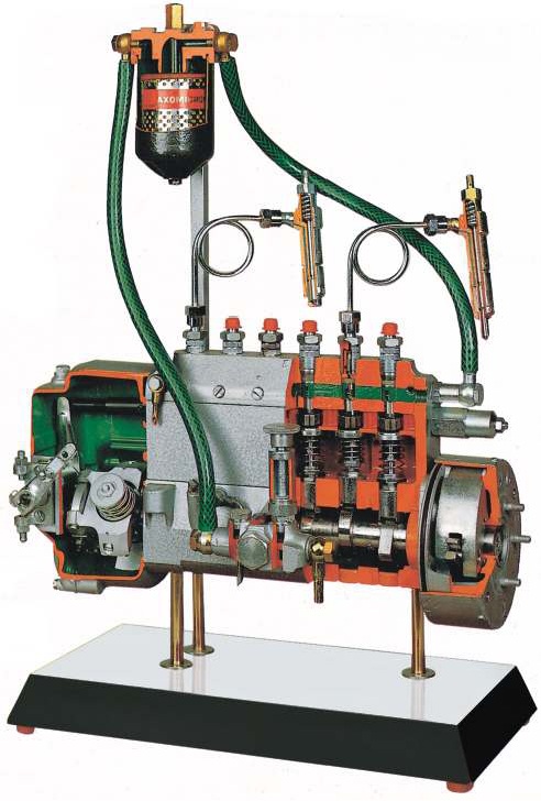 Injectie pomp met 6 cylinders in lijn