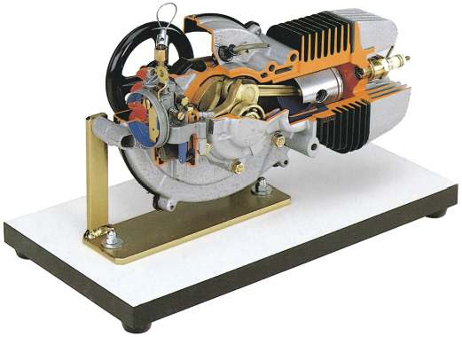 2-takt motorfiets, benzine motor