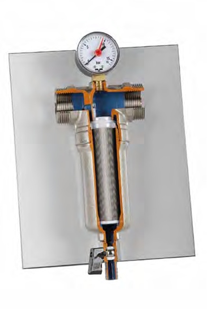 Zelfreinigend filter + manometer