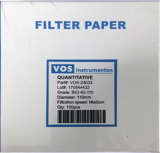 Filterpapier graad 40 VOS label