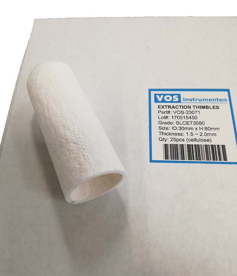 Extractiehulzen VOS label