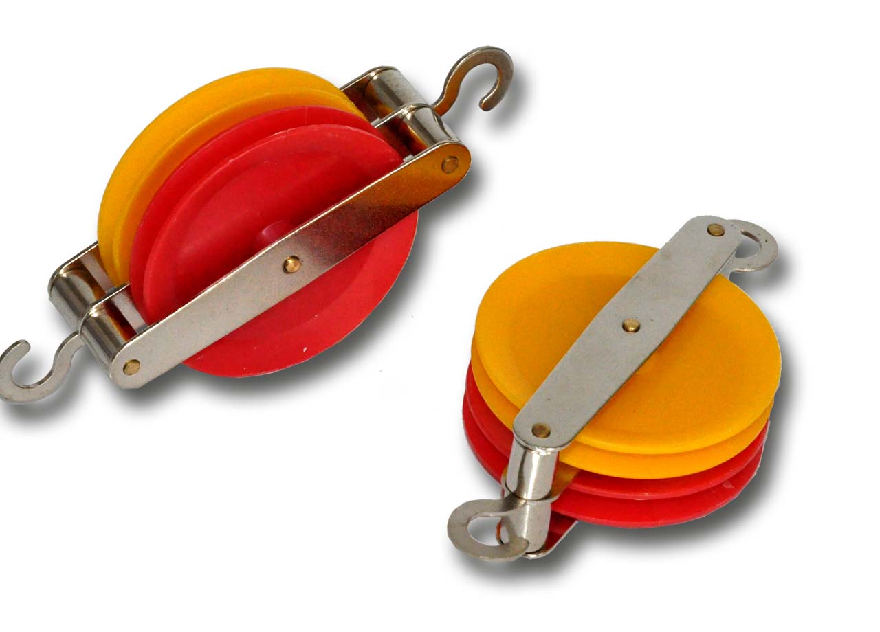 Katrol dubbel parallel gekleurd