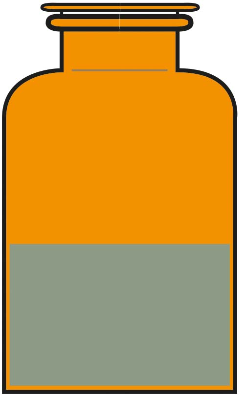 Stopflessen Boro3.3 amber VOS glas