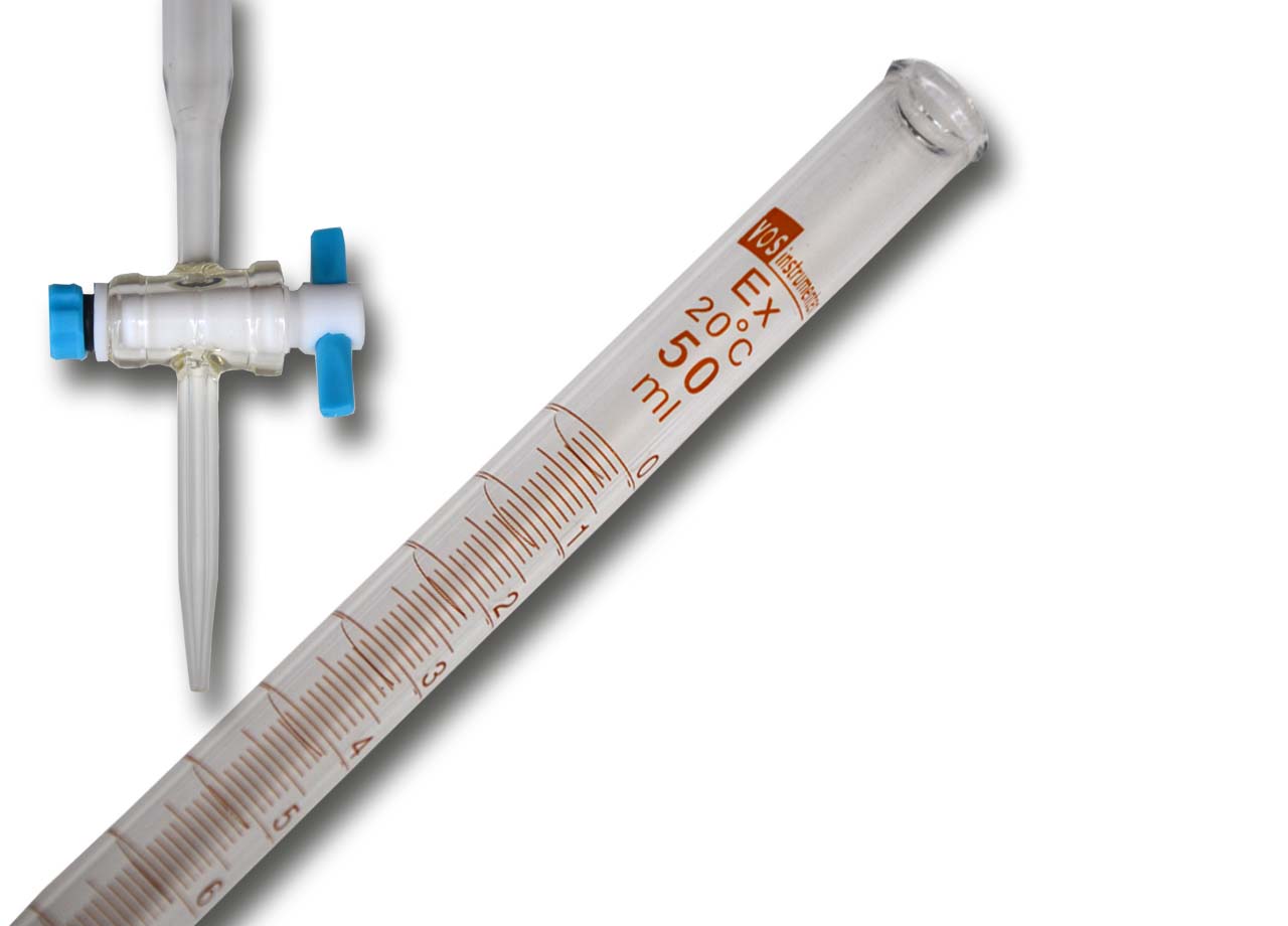 Buretten met PTFE kraan
