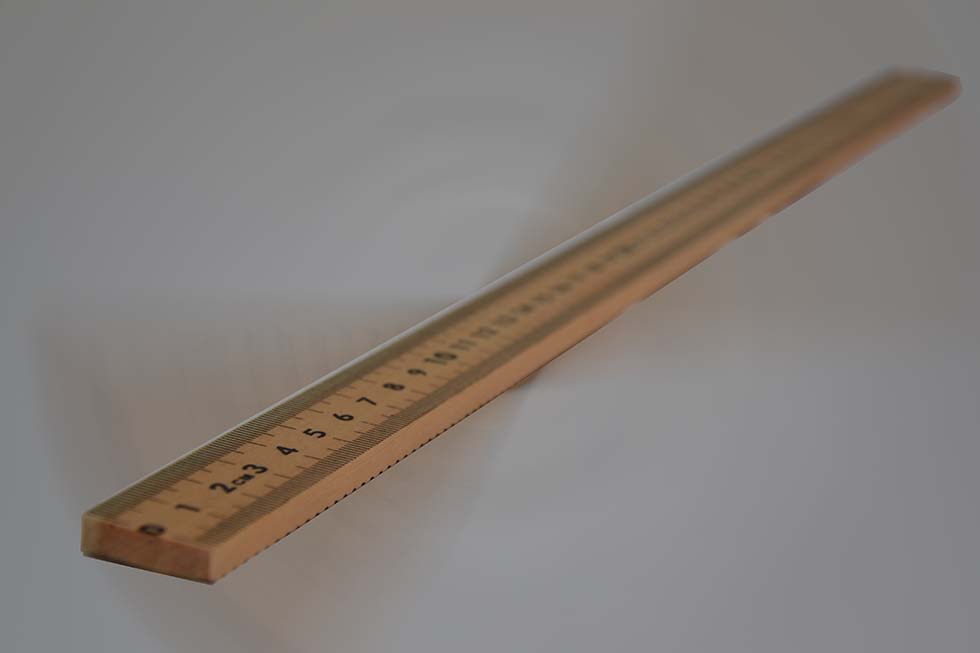 Houten meetlat VOS