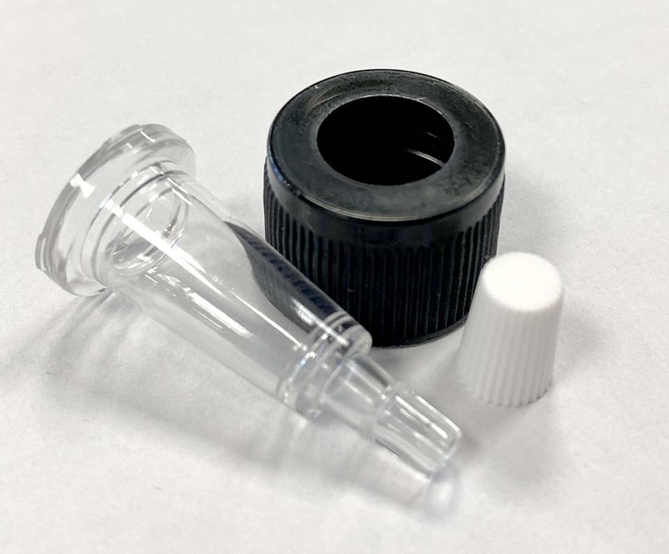 Dop GL18 met transparante druppeltuit