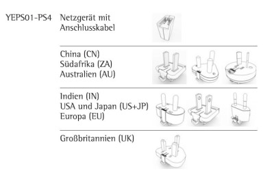 Netadapter met unversele aansluitingen .